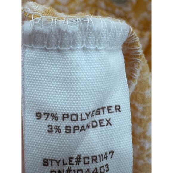 Blu Pepper Yellow Floral Print V-Neck Sleeveless Tiered Mini Dress Women's Small - Picture 6 of 8